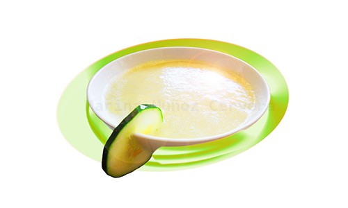 Pepino, una sopa fría o gazpacho.